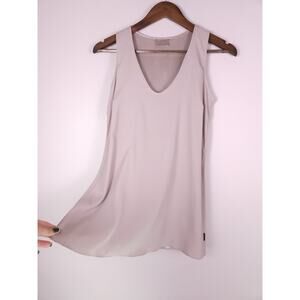Brunello Cucinelli 100% Silk Tank Top XS • Taupe Blush • Made in Italy •...